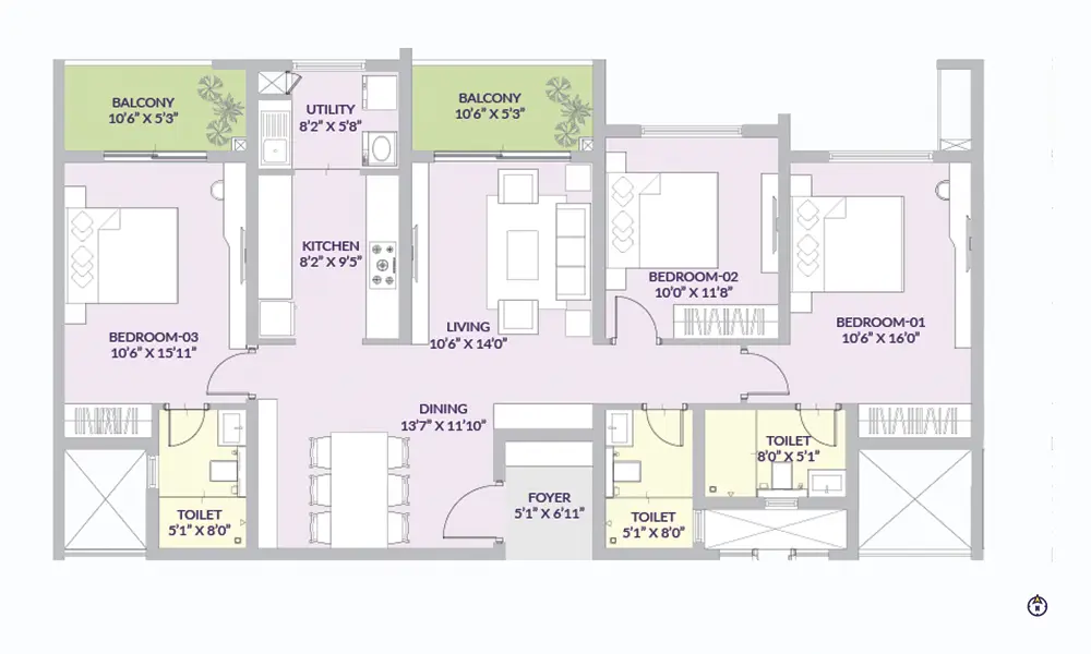 flats in Century Liva
